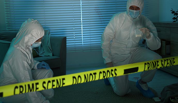 Crime scene cleanup in progress Crime scene cleanup in progress