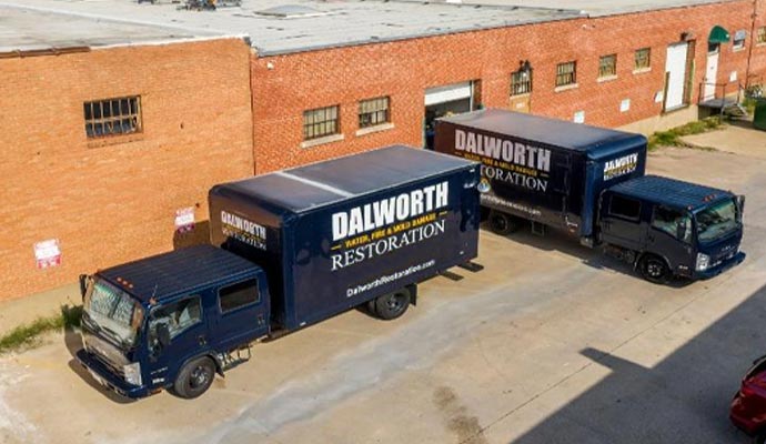 dalworth restoration truck standing on the road