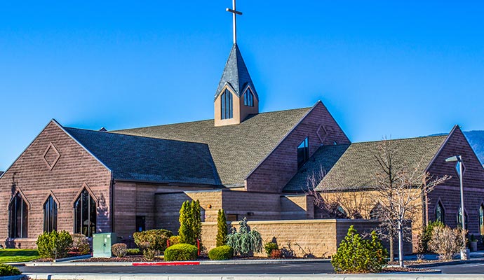 outside view of a church