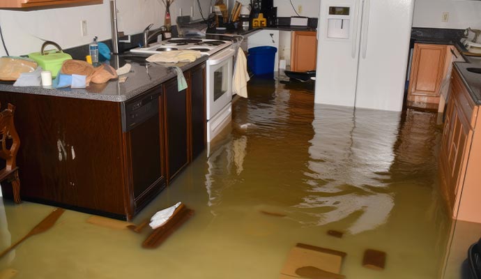 Flood damaged property