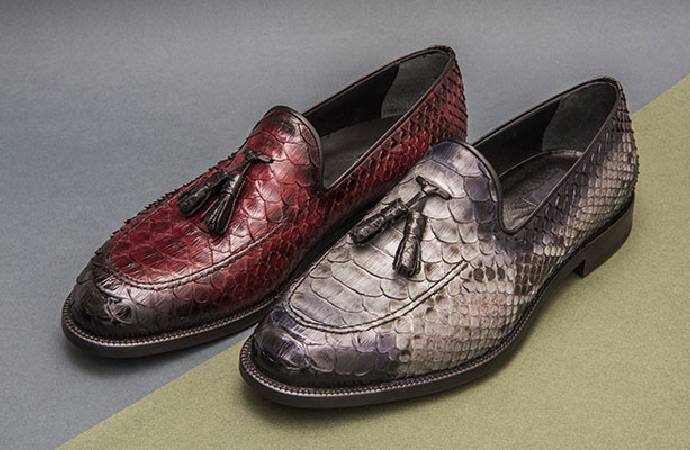 Snake Skin Leather Shoes