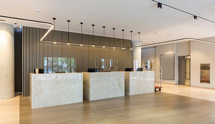 Well decorated hotel lobby Well decorated hotel lobby